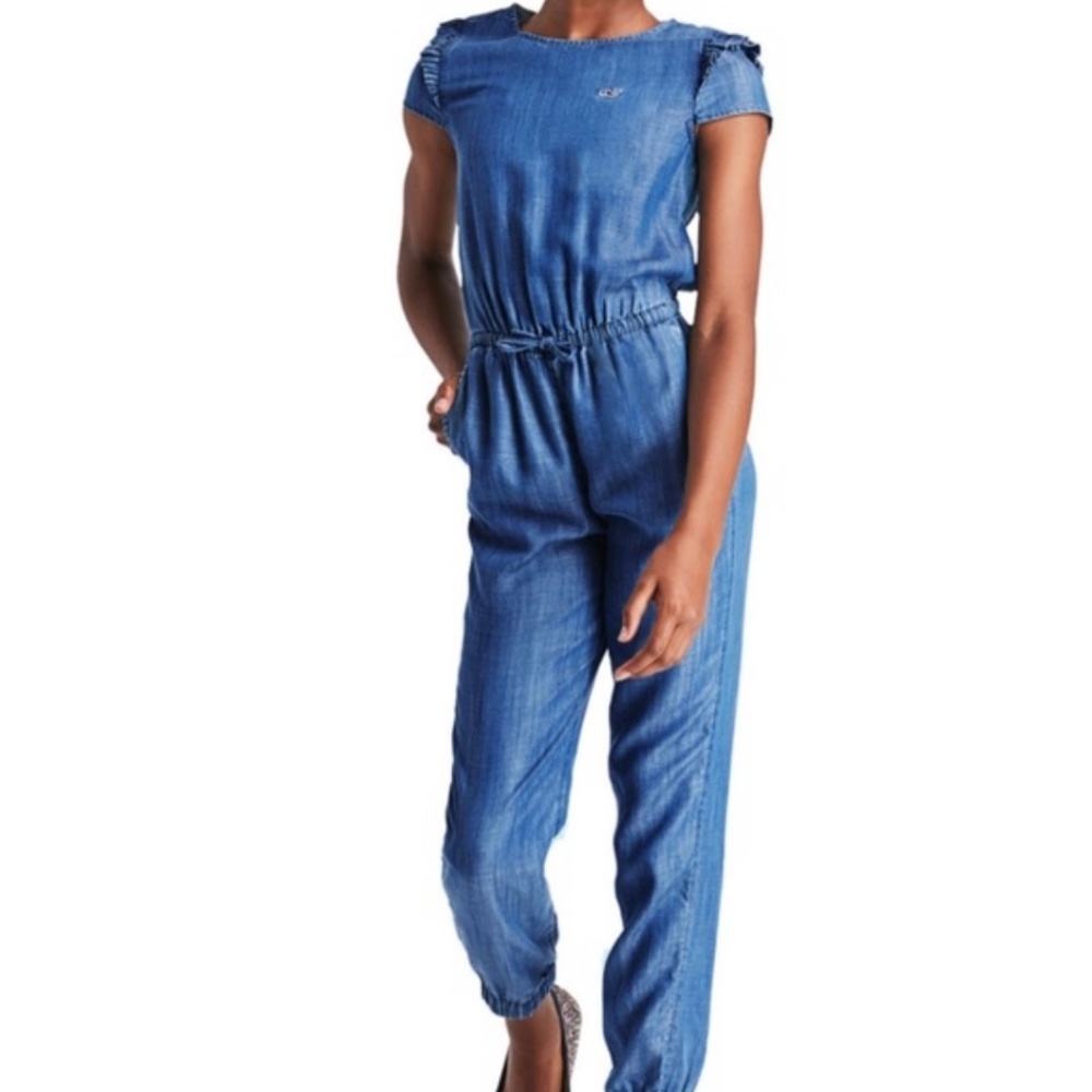 Vineyard Vines Chambray Denim Jumpsuit